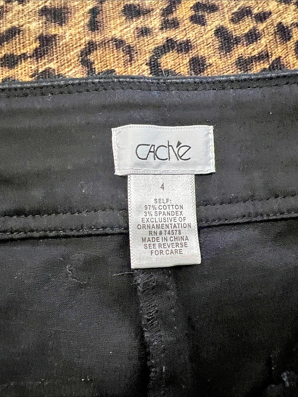 Cache Bermuda Shorts Black Size 4 - Picture 3 of 5